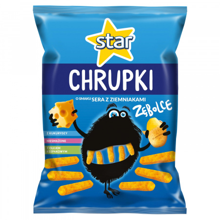 Star Zębolce Chrupki kukurydziane o smaku sera z ziemniakami 125 g