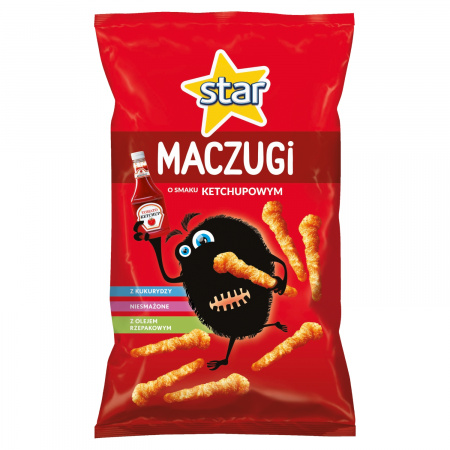 Star Maczugi Chrupki kukurydziane o smaku ketchupowym 80 g