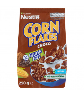 Nestlé Corn Flakes Choco Płatki śniadaniowe o smaku czekoladowym 250 g