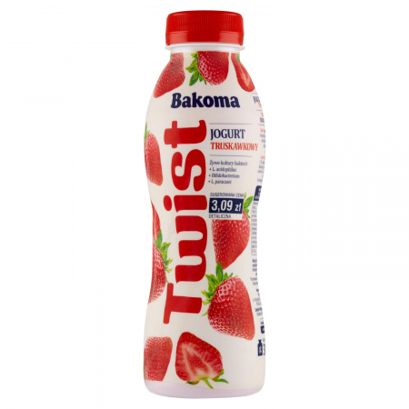 Bakoma Twist Jogurt truskawkowy 380 g