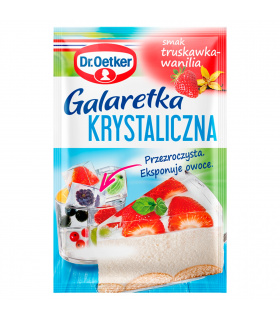 Dr. Oetker Galaretka krystaliczna smak truskawka-wanilia 77 g