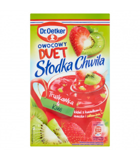 Dr. Oetker Słodka Chwila Owocowy Duet Truskawka & Kiwi Kisiel z kawałkami owoców 32 g