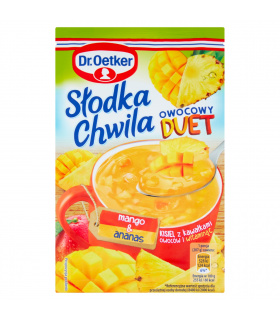 Dr. Oetker Słodka Chwila Owocowy Duet Kisiel z kawałkami owoców i witaminą C mango & ananas 32 g