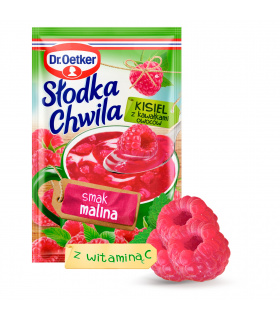 Dr. Oetker Słodka Chwila Kisiel z kawałkami owoców smak malina 31,5 g