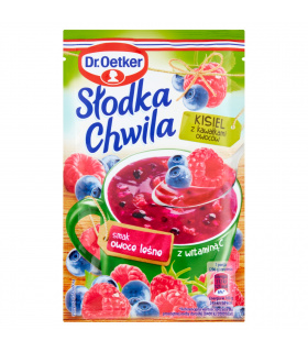 Dr. Oetker Słodka Chwila Kisiel z kawałkami owoców smak owoce leśne 31,5 g