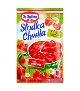 Dr. Oetker Słodka Chwila Kisiel z kawałkami owoców smak poziomka 31,5 g