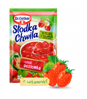 Dr. Oetker Słodka Chwila Kisiel z kawałkami owoców smak poziomka 31,5 g