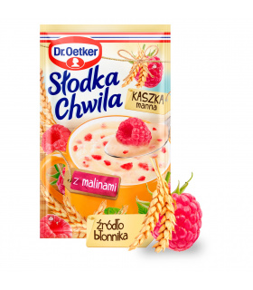 Dr. Oetker Słodka Chwila Kaszka manna z malinami 49 g