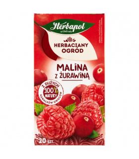 Herbapol Herbaciany Ogród Herbatka owocowo-ziołowa malina z żurawiną 54 g (20 x 2,7 g)