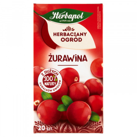 Herbapol Herbaciany Ogród Herbatka owocowo-ziołowa żurawina 50 g (20 x 2,5 g)