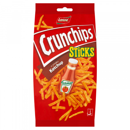 Crunchips Sticks Chipsy ziemniaczane o smaku ketchup 70 g