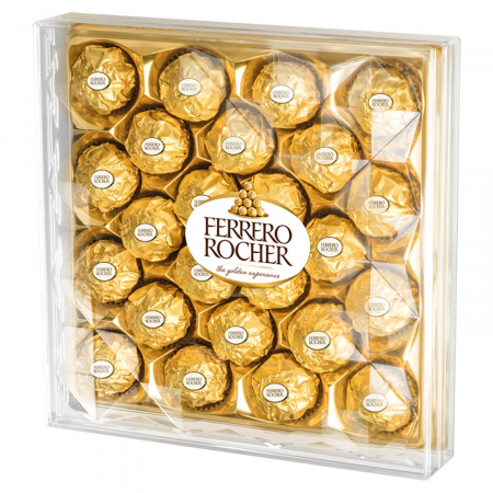 Ferrero Rocher Chrupiący wafelek z kremowym nadzieniem i orzechem laskowym w czekoladzie 300 g