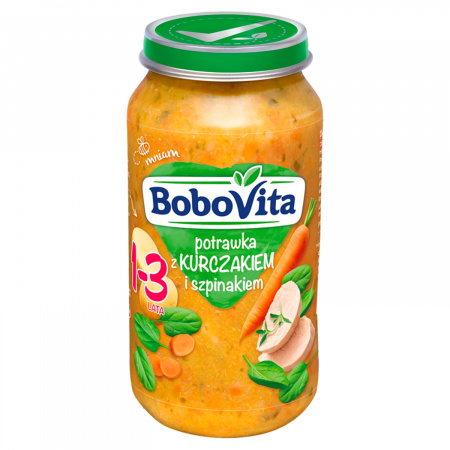 BoboVita Potrawka z kurczakiem i szpinakiem 1-3 lata 250 g