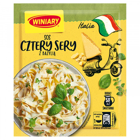 Winiary Italia Sos cztery sery z bazylią 37 g