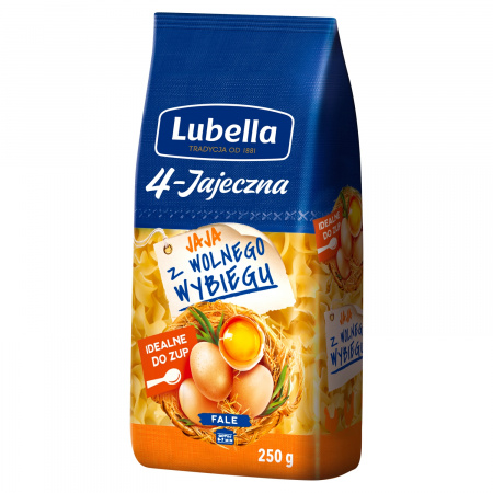 Lubella 4-Jajeczna Makaron fale 250 g