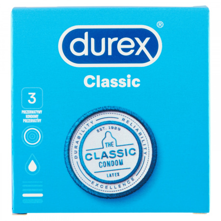 Durex Classic Prezerwatywy 3 sztuki