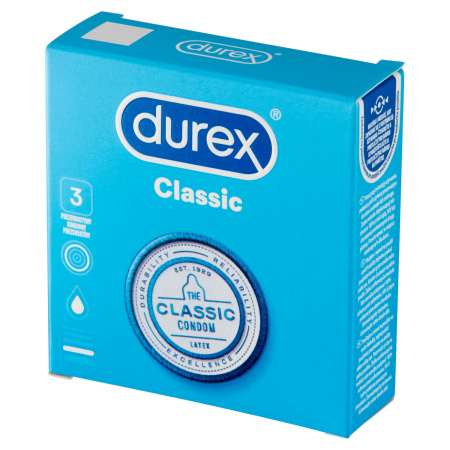 Durex Classic Prezerwatywy 3 sztuki