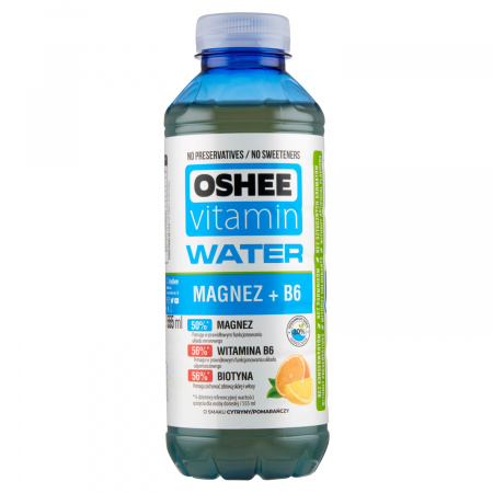 Oshee Vitamin Water Napój niegazowany o smaku cytryny pomarańczy 555 ml