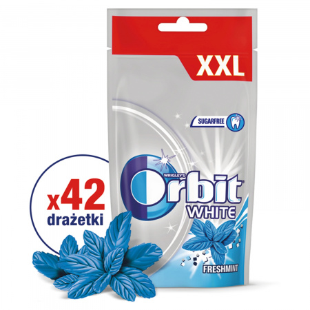 Orbit White Freshmint XXL Guma do żucia bez cukru 58 g (42 drażetki)