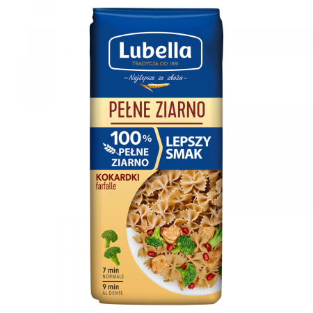 Lubella Pełne Ziarno Makaron kokardki 400 g