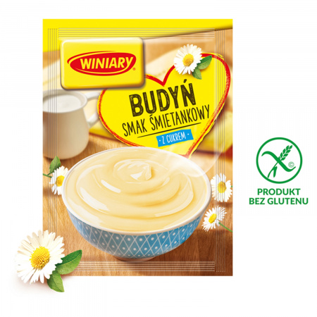 Winiary Budyń z cukrem smak śmietankowy 60 g