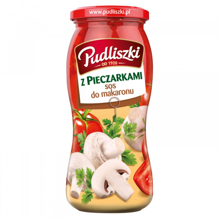 Pudliszki Sos do makaronu z pieczarkami 500 g