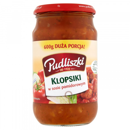 Pudliszki Klopsiki w sosie pomidorowym 600 g