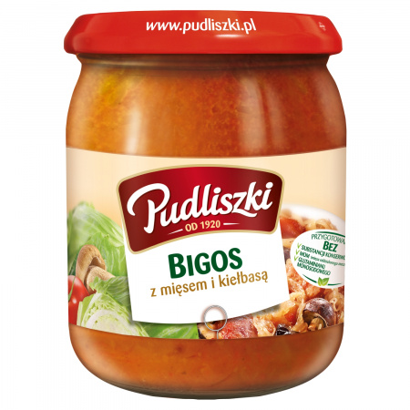 Pudliszki Bigos z mięsem i kiełbasą 500 g