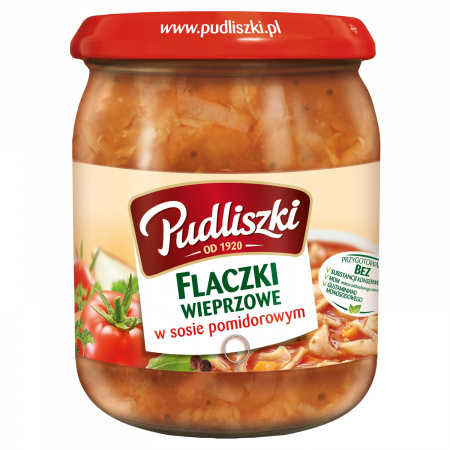 Pudliszki Flaczki wieprzowe w sosie pomidorowym 500 g