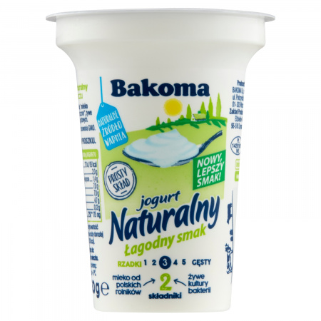 Bakoma Jogurt naturalny łagodny smak 150 g 