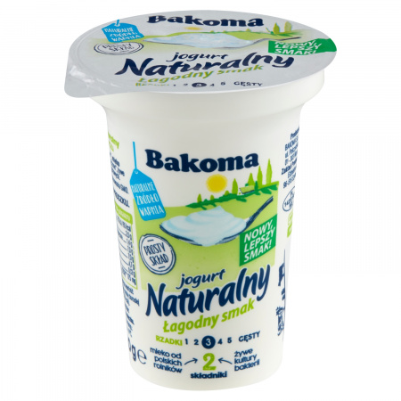 Bakoma Jogurt naturalny łagodny smak 150 g 