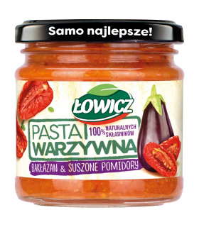 Łowicz Pasta warzywna bakłażan & suszone pomidory 180 g