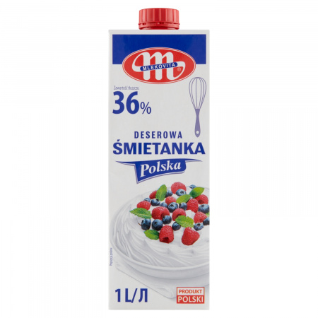 Mlekovita Śmietanka Polska deserowa 36 % 1 l