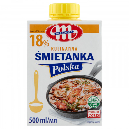 Mlekovita Śmietanka Polska kulinarna 18 % 500 ml