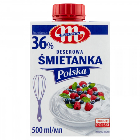 Mlekovita Śmietanka Polska deserowa 36 % 500 ml