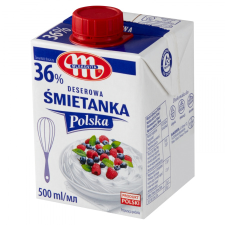 Mlekovita Śmietanka Polska deserowa 36 % 500 ml