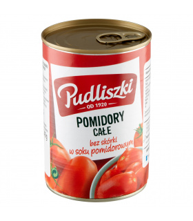 Pudliszki Pomidory całe bez skórki w soku pomidorowym 400 g