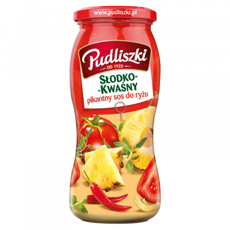 Pudliszki Sos do ryżu słodko-kwaśny pikantny 500 g