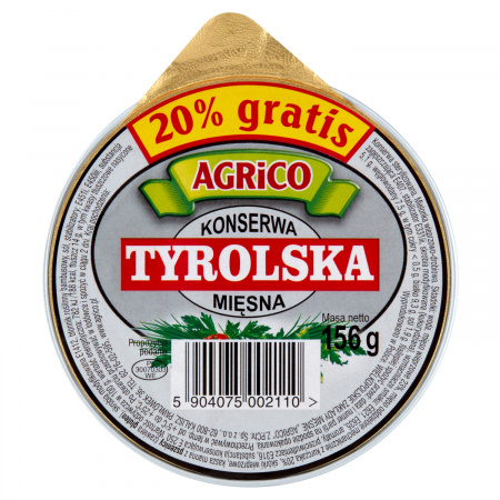 Agrico Konserwa mięsna tyrolska 156 g