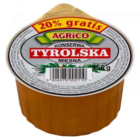 Agrico Konserwa mięsna tyrolska 156 g