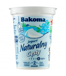 Bakoma Jogurt naturalny gęsty 390 g e