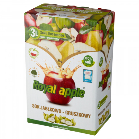 Royal apple Sok jabłkowo-gruszkowy 3 l