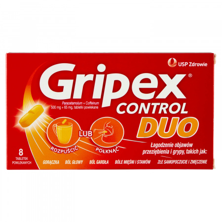 Gripex Control Duo Tabletki powlekane 8 sztuk