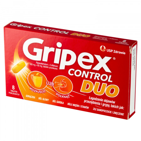 Gripex Control Duo Tabletki powlekane 8 sztuk