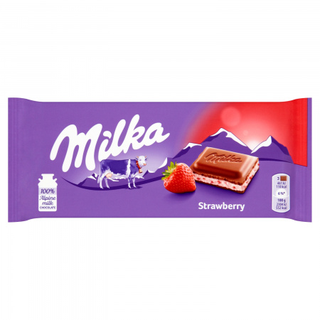 Milka Czekolada mleczna truskawkowa 100 g