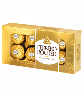 Ferrero Rocher Chrupiący wafelek z kremowym nadzieniem i orzechem laskowym w czekoladzie 100 g