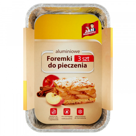 Jan Niezbędny Foremki do pieczenia aluminiowe 3 sztuki