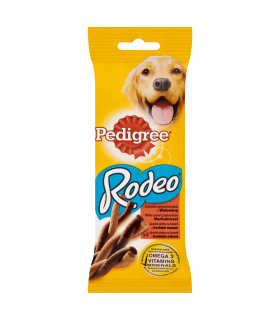 Pedigree Rodeo Smakowite sprężynki do żucia z wołowiną Karma uzupełniająca 70 g (4 sztuki)