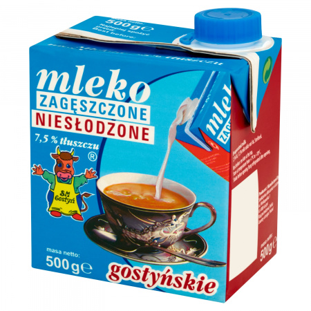 SM Gostyń Mleko gostyńskie zagęszczone niesłodzone 7,5% 500 g