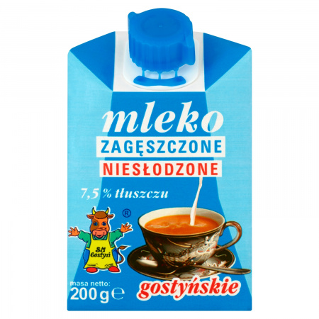 SM Gostyń Mleko gostyńskie zagęszczone niesłodzone 7,5% 200 g